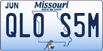 MO license plate QL0S5M