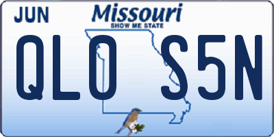 MO license plate QL0S5N