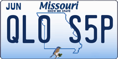 MO license plate QL0S5P