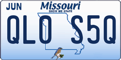 MO license plate QL0S5Q
