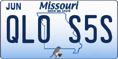MO license plate QL0S5S