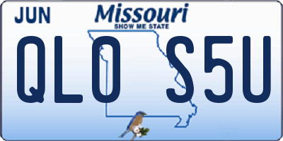 MO license plate QL0S5U