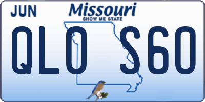 MO license plate QL0S6O