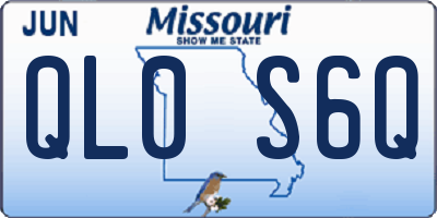 MO license plate QL0S6Q