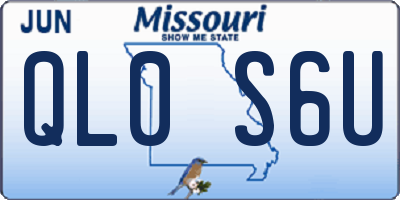 MO license plate QL0S6U