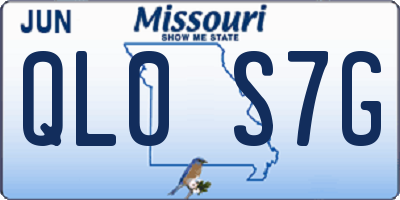 MO license plate QL0S7G