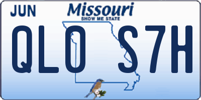 MO license plate QL0S7H