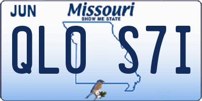 MO license plate QL0S7I