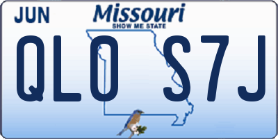 MO license plate QL0S7J
