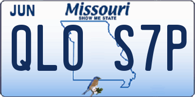 MO license plate QL0S7P