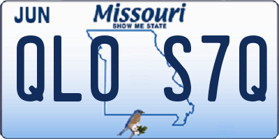MO license plate QL0S7Q
