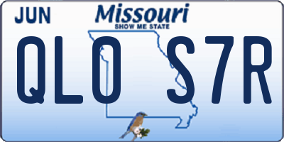 MO license plate QL0S7R