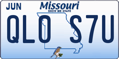 MO license plate QL0S7U