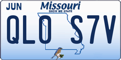 MO license plate QL0S7V