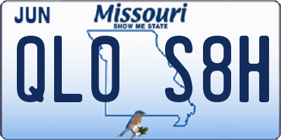 MO license plate QL0S8H