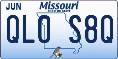 MO license plate QL0S8Q
