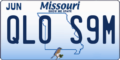 MO license plate QL0S9M