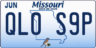 MO license plate QL0S9P