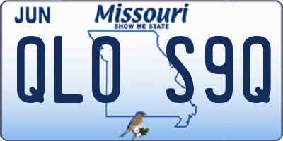 MO license plate QL0S9Q