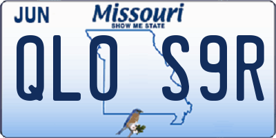 MO license plate QL0S9R