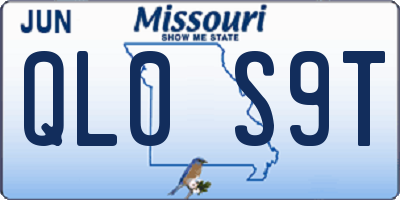 MO license plate QL0S9T