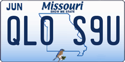 MO license plate QL0S9U
