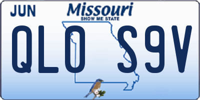 MO license plate QL0S9V