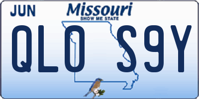 MO license plate QL0S9Y