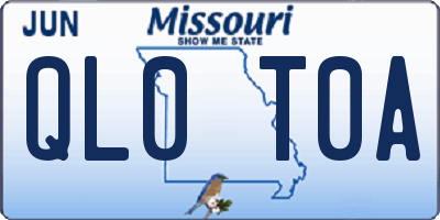 MO license plate QL0T0A