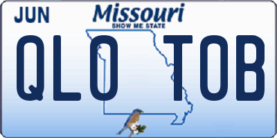 MO license plate QL0T0B