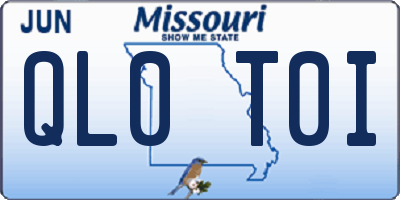 MO license plate QL0T0I