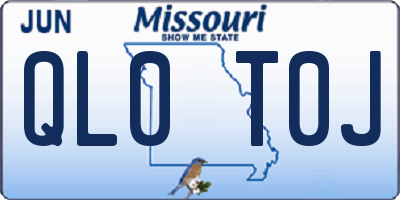 MO license plate QL0T0J