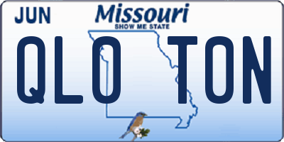 MO license plate QL0T0N