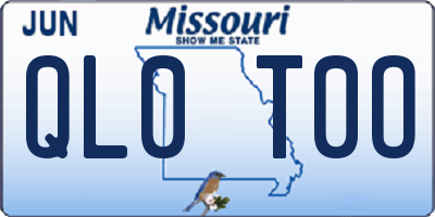 MO license plate QL0T0O