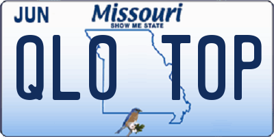 MO license plate QL0T0P
