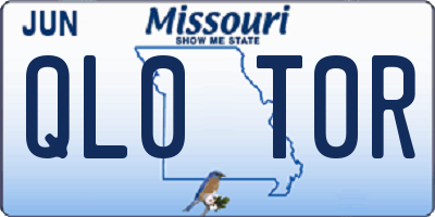 MO license plate QL0T0R
