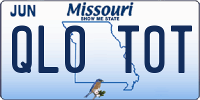 MO license plate QL0T0T