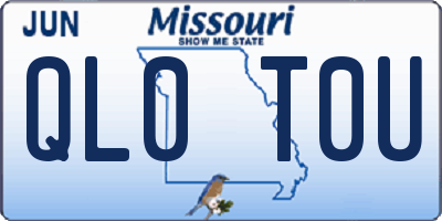 MO license plate QL0T0U
