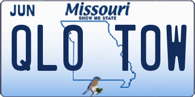 MO license plate QL0T0W