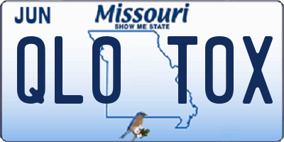 MO license plate QL0T0X
