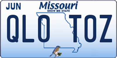 MO license plate QL0T0Z