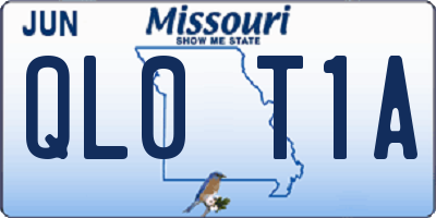 MO license plate QL0T1A
