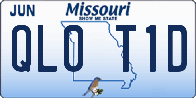 MO license plate QL0T1D