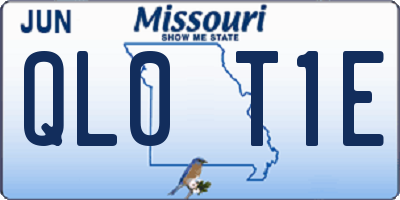 MO license plate QL0T1E