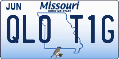 MO license plate QL0T1G