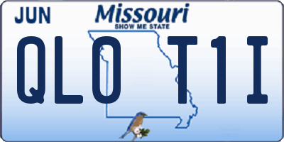 MO license plate QL0T1I