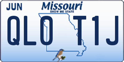 MO license plate QL0T1J