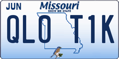 MO license plate QL0T1K