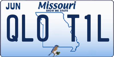MO license plate QL0T1L