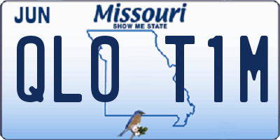 MO license plate QL0T1M